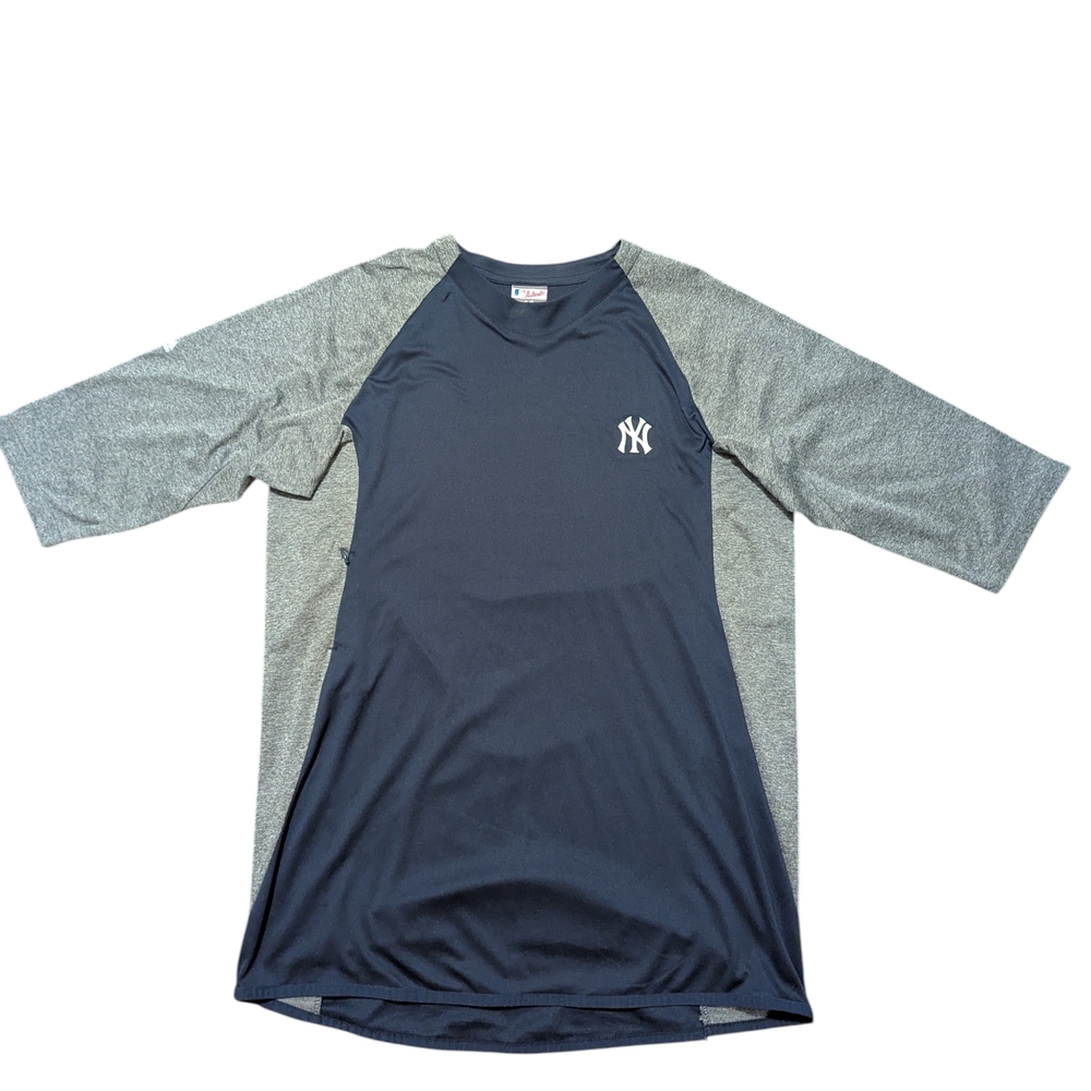 Majestic Dark Blue and Heather Gray Long Sleeve Shirt